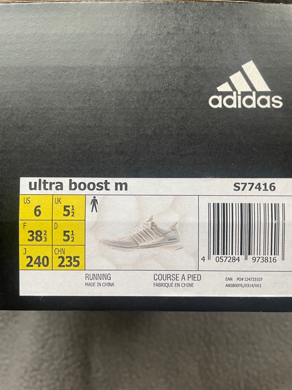 adidas White Ultra Boost Knit Running Sneakers - Picture 2 of 6